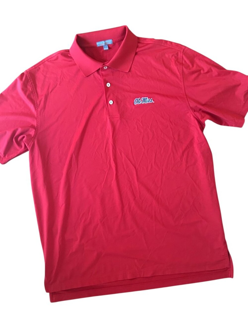 Peter Millar Ole Miss Embroidered Polo Summer Comfort Polo Size Large Preppy i